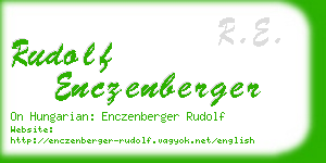rudolf enczenberger business card